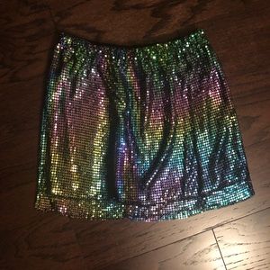 AKIRA Iridescent Chainmail Mini Skirt S/M